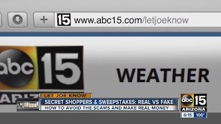 Let Joe Know: Real vs. Fake: Secret shoppers and sweepstakes