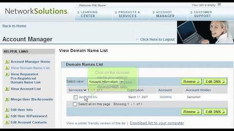 Updating DNS - Update Your DNS at NetworkSolutions.com