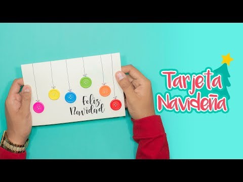 DIY: Tarjeta Navideña Esferas de BOTONES – ESPECIAL DE NAVIDAD
