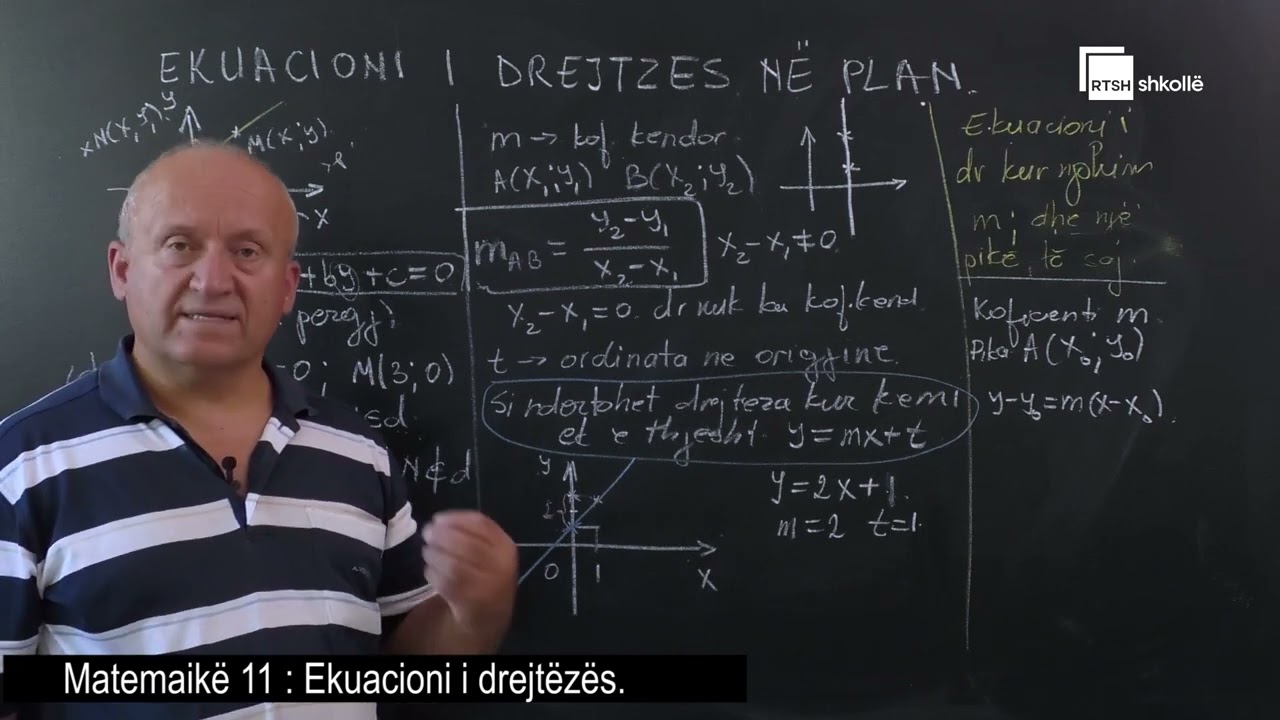 Ekuacioni i drejtëzës | Matematikë 11