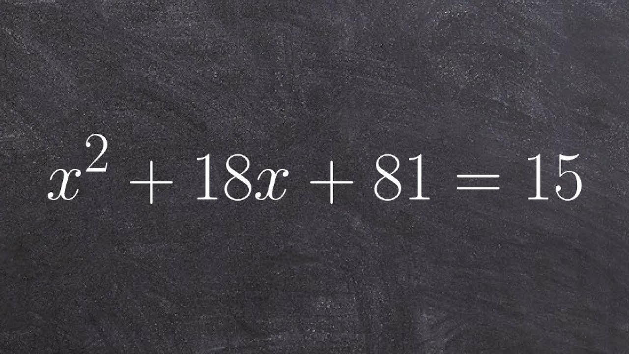 How To Factor A Quadratic Equation By Using A Perfect Square YouTube How To Factor A Quadratic Equation By Using A Perfect Square YouTube