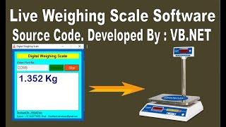 Live Weighing Scale Software Source Code, Developed By  VB.NET screenshot 5