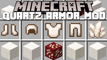 Minecraft QUARTZ ARMOR / QUARTZ TOOLS MOD! (Minecraft Mods)