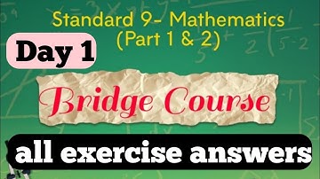 class 9th Maths bridge course |  day 1 all exercise answers |  setu Abhyaskram | day 1 #bridgecourse