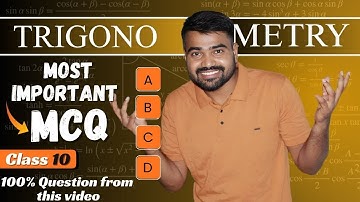 TRIGONOMETRY  MCQ Questions Class 10!!  Target 95+ Maths !!Complete Revision!! CBSE Board 2025-26