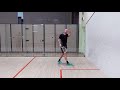 Squash tips  backhand return of serve  return of serve after sidewall