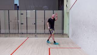 Squash tips:  Backhand return of serve - Return of serve after sidewall