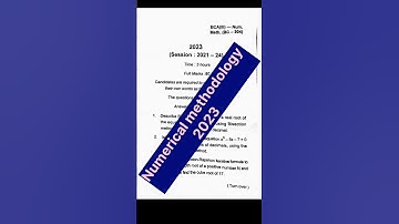 BCA 3rd semester (2023) | Numerical methodology  #304 #bca #brabu  #question_academy