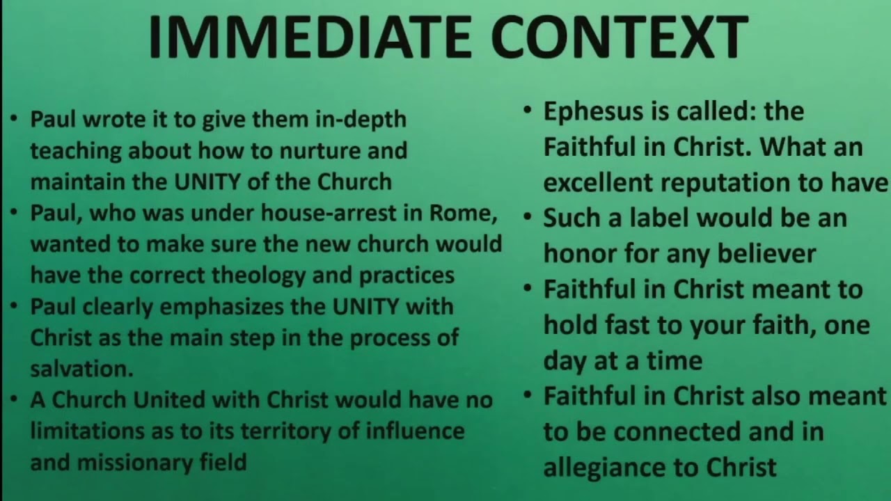 "Church without walls" Bible Study of Ephesians chapter 1 YouTube