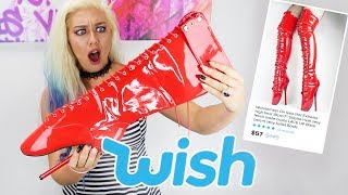 TRYING VERY WEIRD SHOES FROM WISH... *I Broke My Toes*