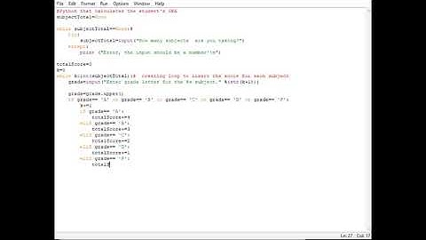 Python that calculates the student