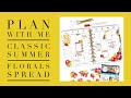 PLAN WITH ME | SUMMER FLORALS SPREAD | THE HAPPY PLANNER