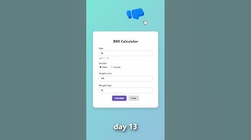 Day 13/365 – I built a BMI calculator
