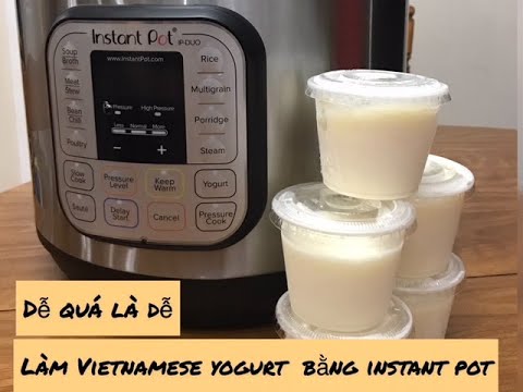 Làm Vietnamese Yogurt bằng Instant pot dễ dàng không cần canh nước nóng