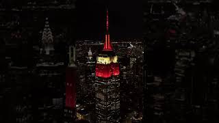 Empire State Binası Türk Bayrağı renkleriyle ışıklandırıldı #haber #tiktok #istanbul #sondakika