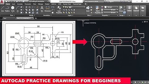 AutoCAD Drawing | AutoCAD Practice Drawings For Mechanical engineer