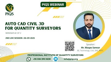 AutoCAD Civil 3D for Quantity Surveyors | 2nd Live and interactive Session | Sep 06, 2025