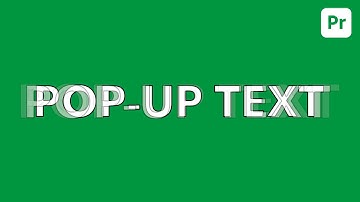 Create a POP-UP TEXT EFFECT in Adobe Premiere Pro