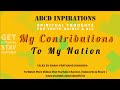 Be a great contributormy contribution to my nation  abc divine inspirations  tips for happiness 