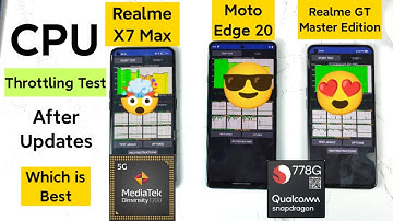 Realme X7 Max vs GT Master Edition vs Edge 20 CPU Throttling Test Comparison which is Best 🤔😎😱🤯