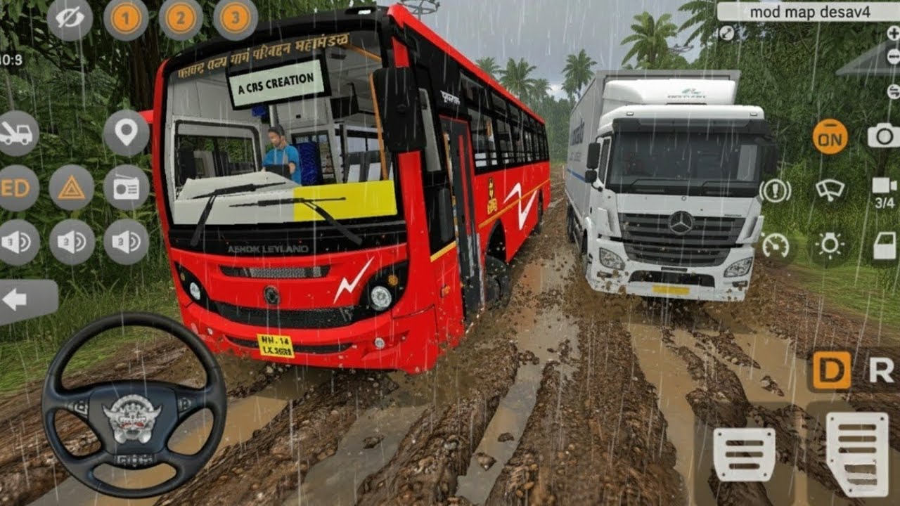 The Ultimate Off-Road Challenge: Navigating the Red Legend Through Heavy Rain and Deep Mud