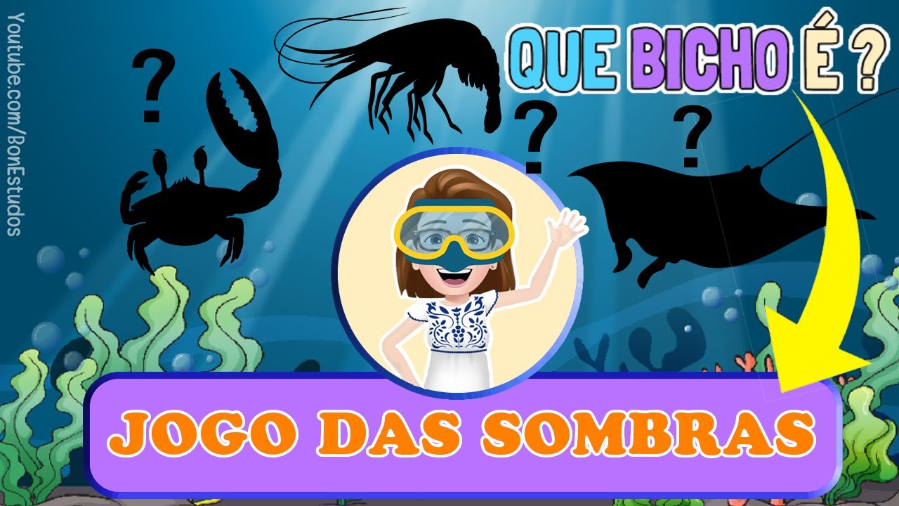 Jogo das Sombras 🐬 Que Bicho é ? Animais Marinhos - Jogos