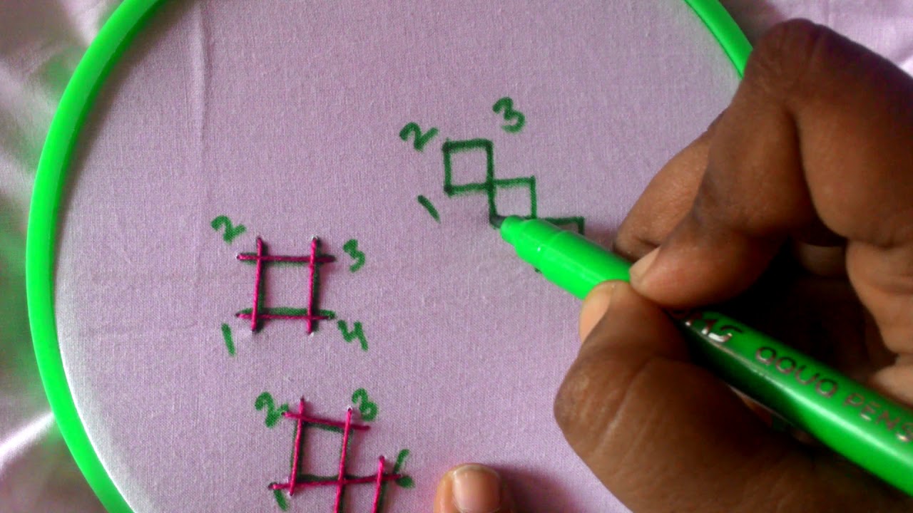 80.basic sindhi embroidery for beginners step by step. PART 1