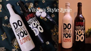 DIY-Quick & Simple Bottle Painting | Beginners Special | Bottle Art | Home Decor| Vibha's Style Zone