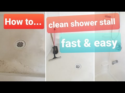 How to clean shower stall in 10 minutes the easy way without much scrubbing.