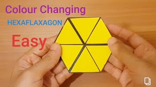 Hexaflexagon / Colour changing Hexagon Tutorial | Paper toys | DIY Easy Paper Flexagon