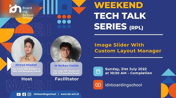 Image slider with custom layout manager | Weekend Tech Talk Series