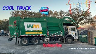 WM frontload garbage truck packing Saturday trash screenshot 4