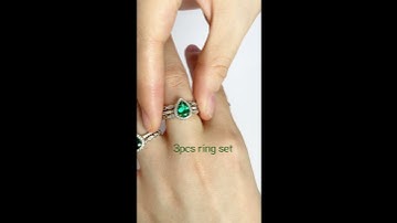 Oval shape, Pear shape, emerald, moss agate,two sets, three sets, which sets do you pick?#rings