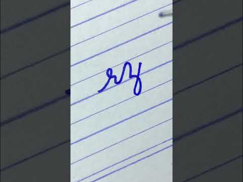 rz - How to write English cursive writing small letter connections | cursive handwriting practice