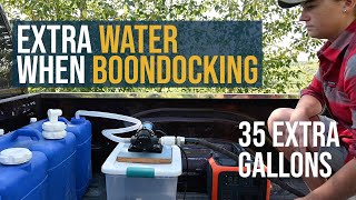 How We Extend Our RV Freshwater Tank When Boondocking/Dry Camping