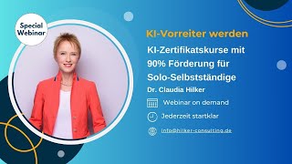 Starte jetzt deinen #KI #Kurs: 90% #Förderung für #Freelancer #ai #business #manager #leadership