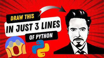How to Draw Robert Downey Jr. Using Python | Draw Robert Downey Jr. in just 3 lines of Python Code |