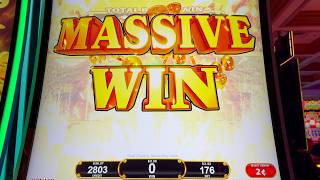 MASSIVE WIN ON NEW RED FORTUNE RAIL WITH RARE TRAIN FEATURE AND NEW DANCING DRUMS