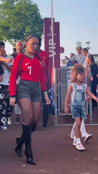 Cuties Georgina Rodriguez,Cristiano junior, Eva, Mateo and Alana arrives at theveltins-arena stadium