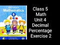 Class 5 Math | Unit 4 Exercise 2 | Decimal & Percentage | NBF Federal Board