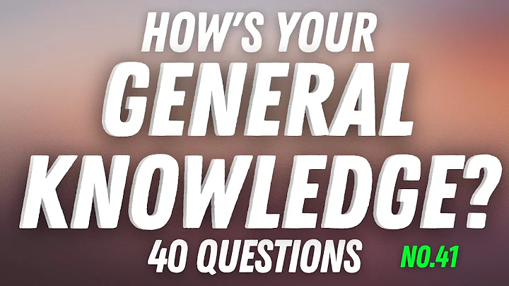 Can You Answer These General Knowledge Questions? | Ultimate Trivia Quiz Game #41