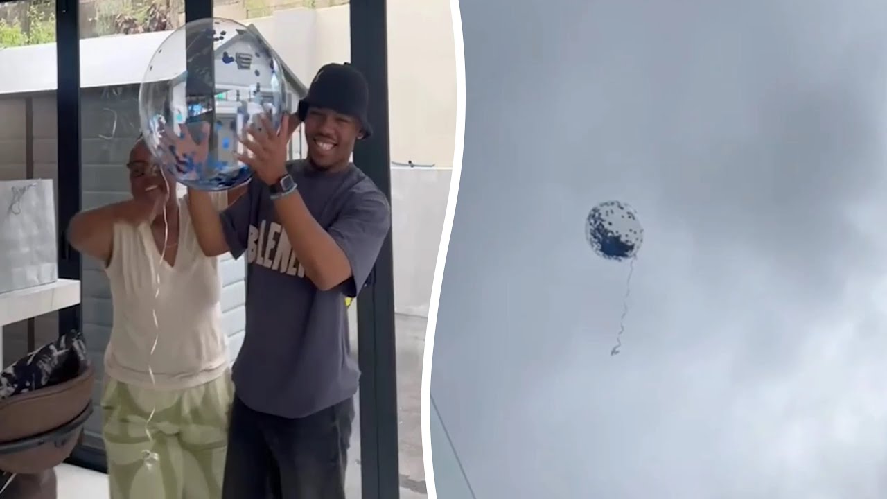 Welcome home celebration goes wrong after £220 gift floats away in helium balloon | SWNS