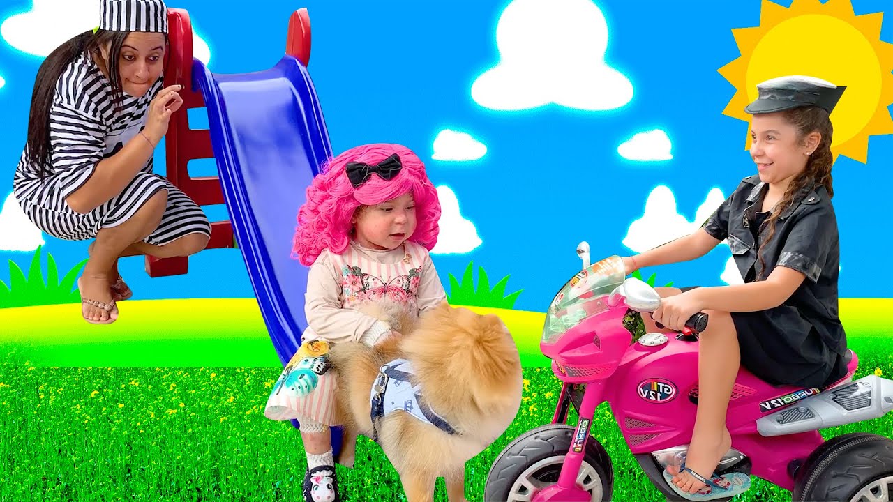 SARAH E ELOAH em uma HISTÓRIA ENGRAÇADA da policial que ajuda o CACHORRINHO