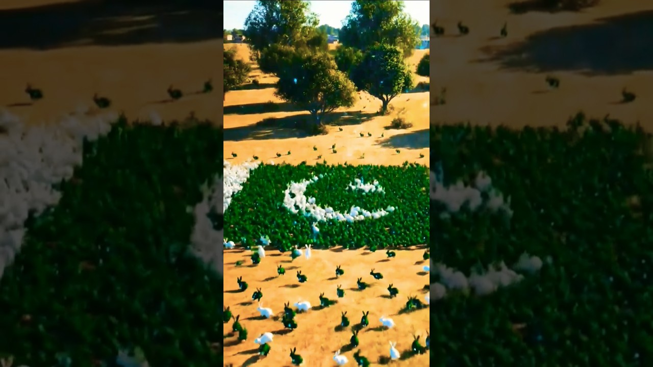 80,000 Rabbits, One Living Flag – Magical Scene! 🔥