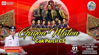 🎭 LIVE GUYON MATON CAK PERCIL CS | MERIAHKAN HUT RI KE-80 DESA DONOWARIH | Dusun Karangan