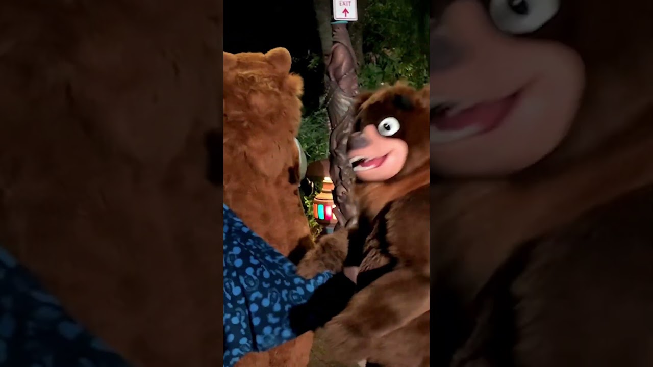 Staying Warm with Kenai and Koda from Brother Bear in Disney World: Rare Disney Characters 