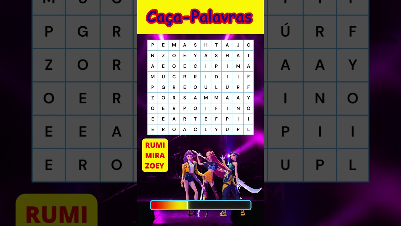 🔤🎤 Caça-Palavras KPop Demon Hunters | Encontre os Nomes 💜