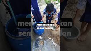 Working together to clean up a flooded classroom #shortvideo #fyp #flood