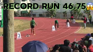 Nickecoy Bramwell 400m Record Run ~ Herb McKinley/ Wint Classic 2024 At Calabar High School