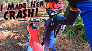 CRF250F Trail Riding With My Wife!  Croom ATV Park
